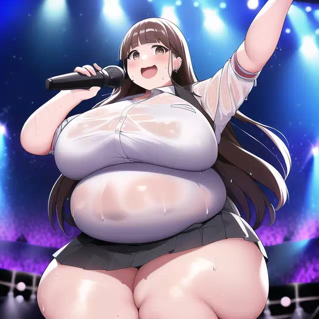 novelAI fat girl idol