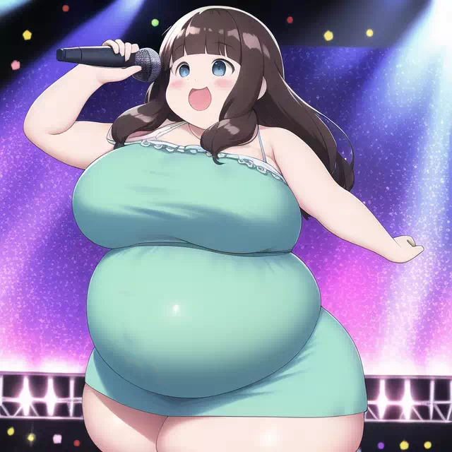 novelAI fat girl idol