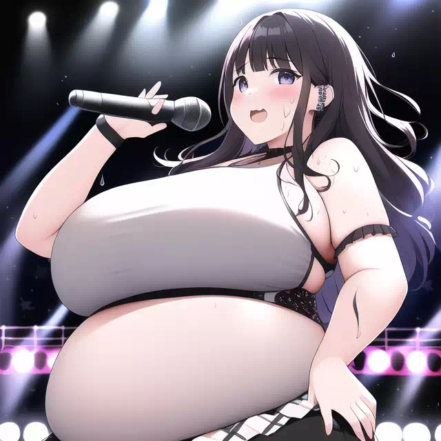 novelAI fat girl idol