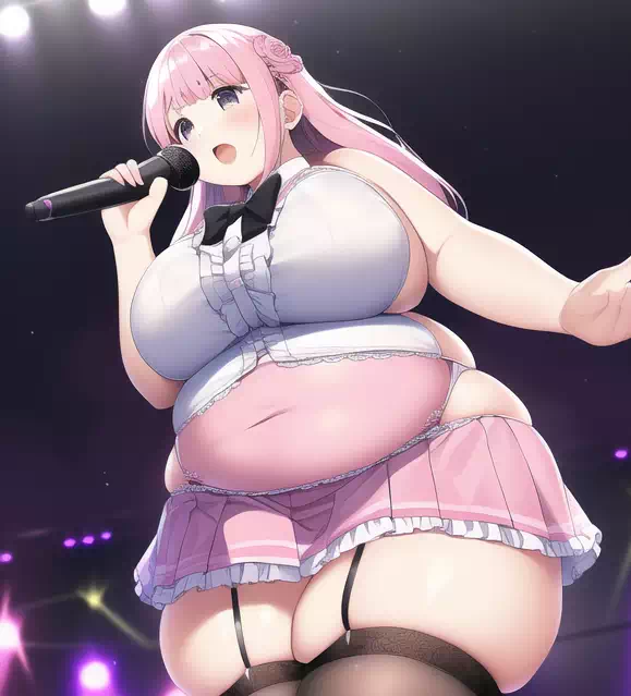 novelAI fat girl idol