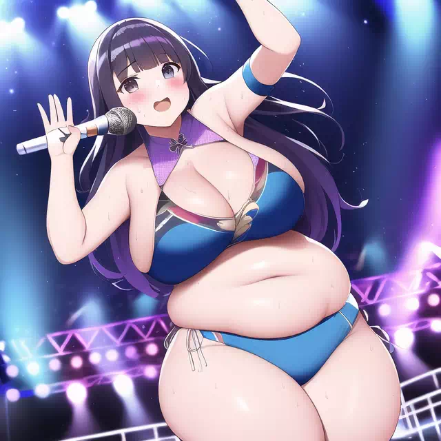 novelAI fat girl idol