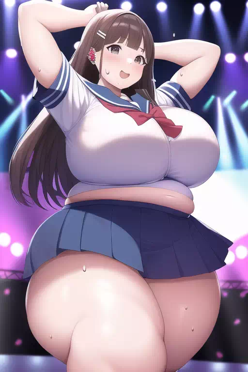 novelAI fat girl idol