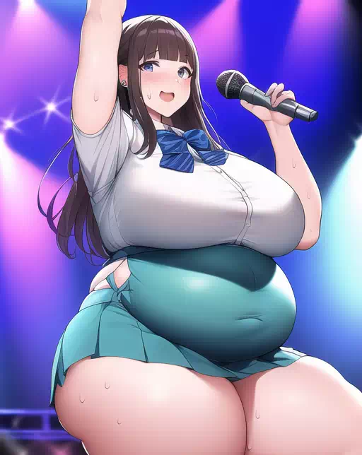 novelAI fat girl idol