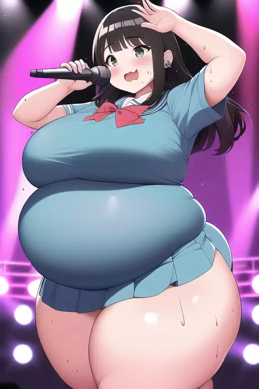 novelAI fat girl idol