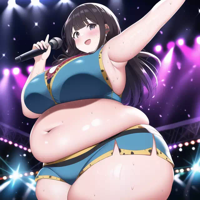 novelAI fat girl idol