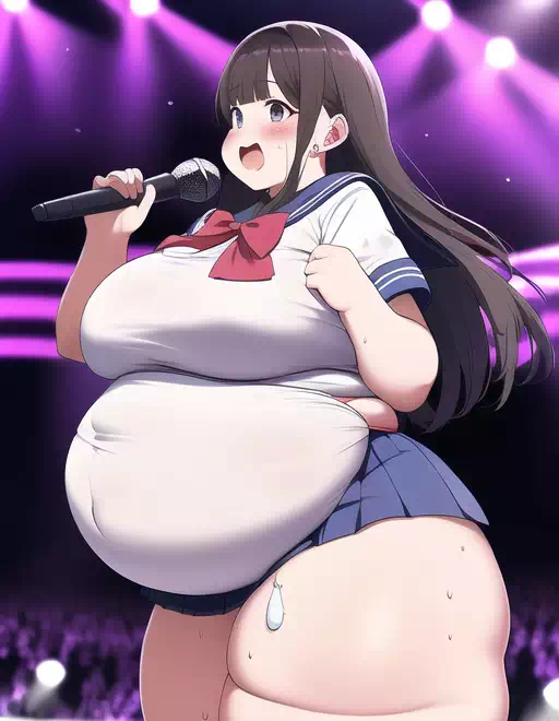 novelAI fat girl idol