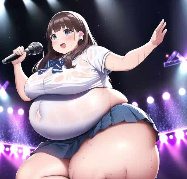 novelAI fat girl idol