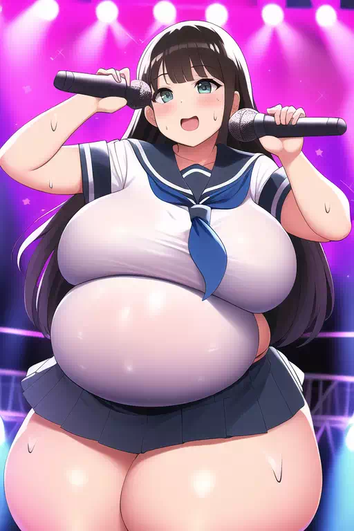 novelAI fat girl idol