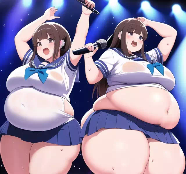 novelAI fat girl idol