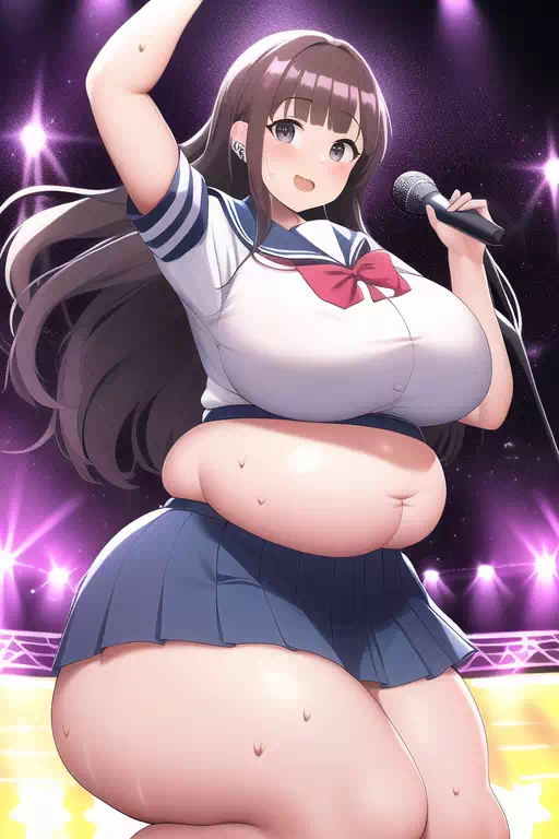 novelAI fat girl idol