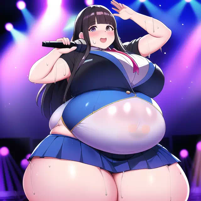 novelAI fat girl idol