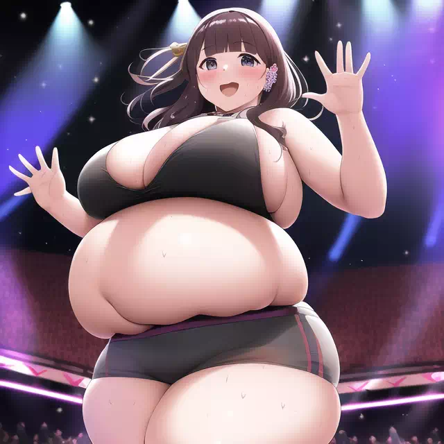 novelAI fat girl idol