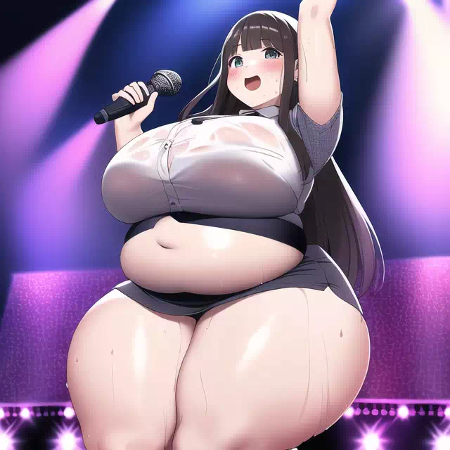 novelAI fat girl idol