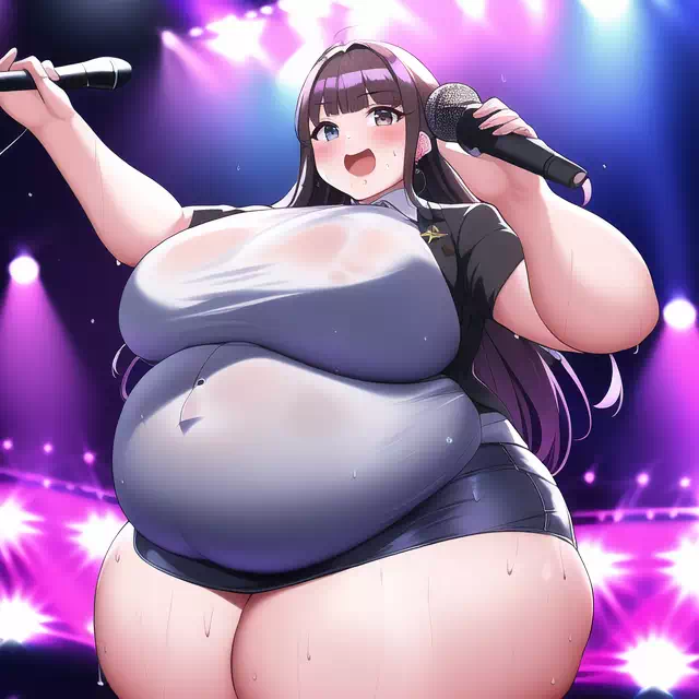novelAI fat girl idol