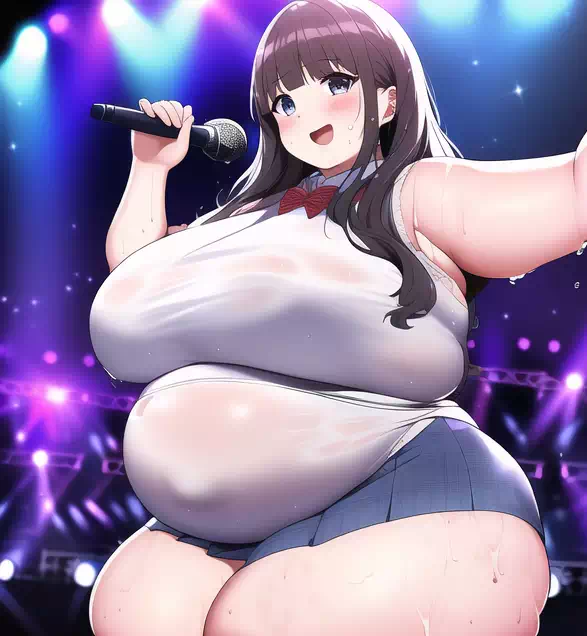 novelAI fat girl idol