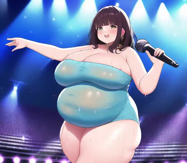 novelAI fat girl idol