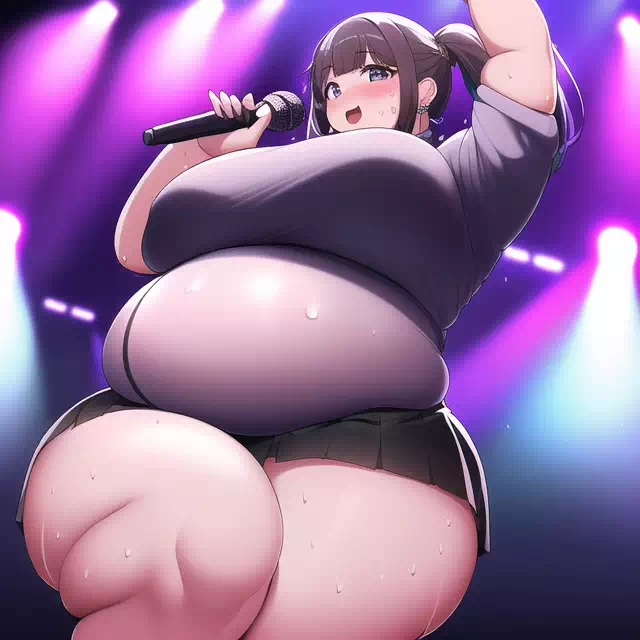 novelAI fat girl idol