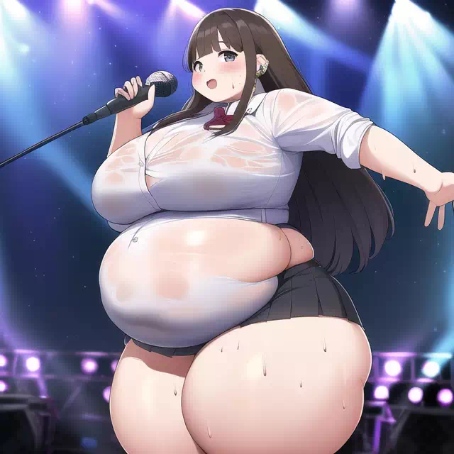 novelAI fat girl idol