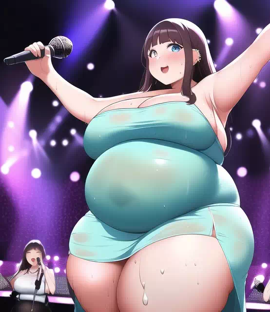 novelAI fat girl idol