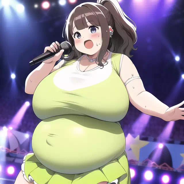 novelAI fat girl idol