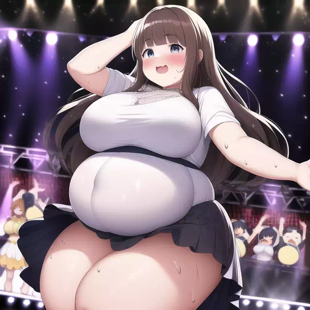 novelAI fat girl idol