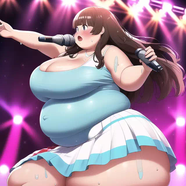 novelAI fat girl idol