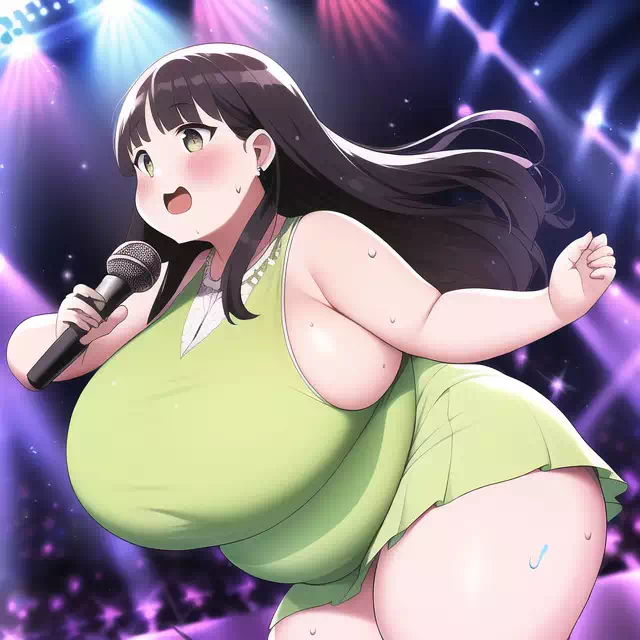 novelAI fat girl idol