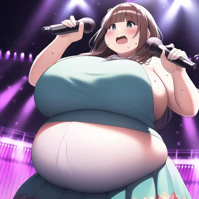 novelAI fat girl idol