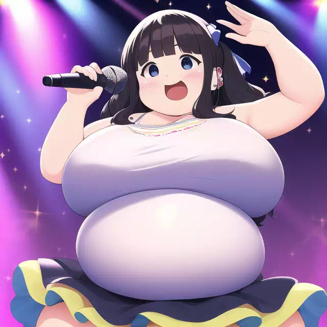 novelAI fat girl idol