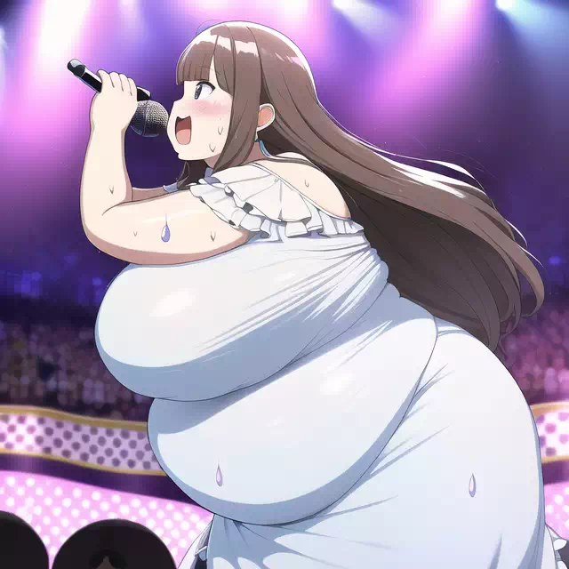 novelAI fat girl idol