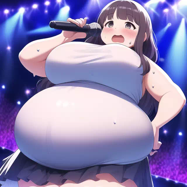 novelAI fat girl idol