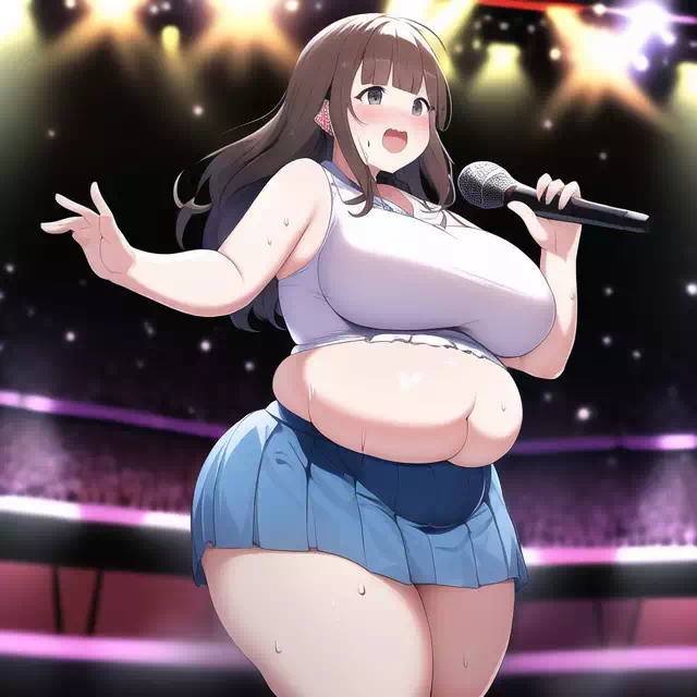 novelAI fat girl idol