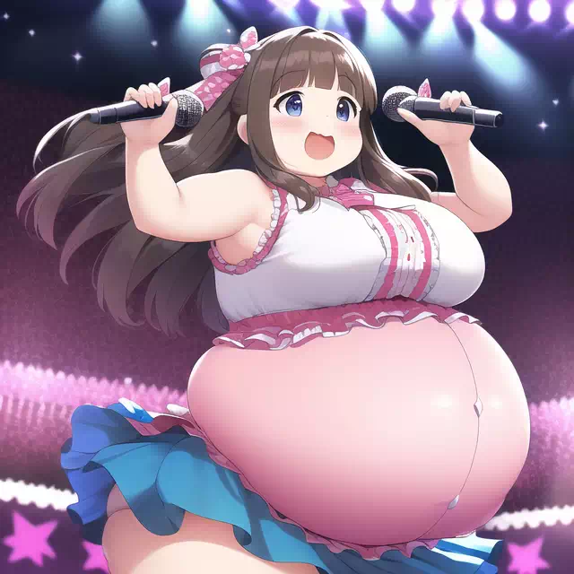 novelAI fat girl idol