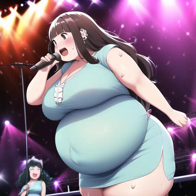 novelAI fat girl idol