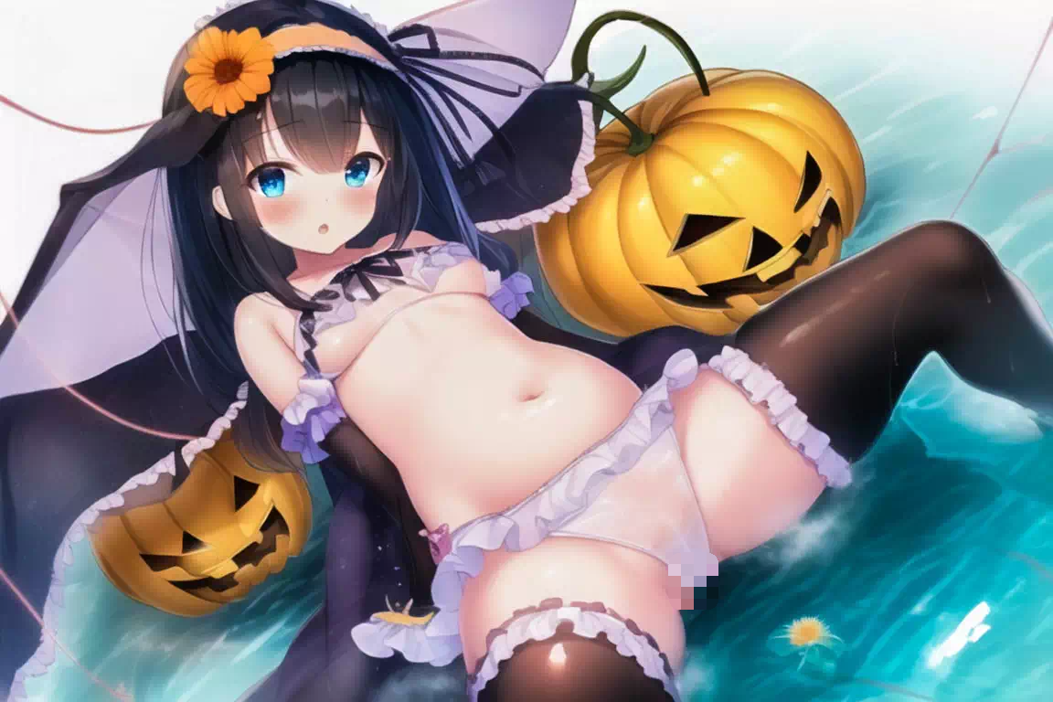 ハロウィン水着絵（貧）