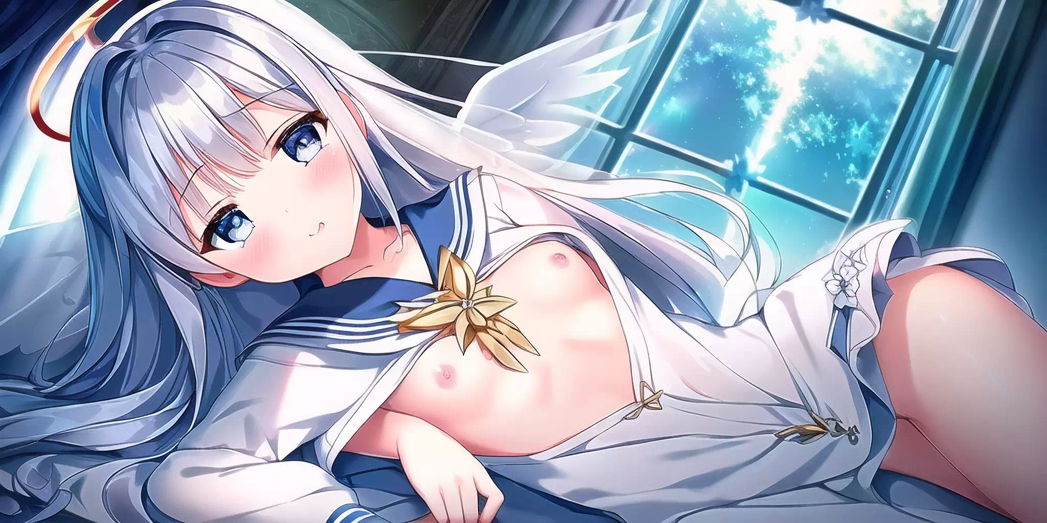 与白?猫耳?莉同床共枕的?上