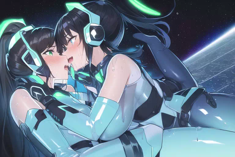 【NovelAI】Les sex in space base 3