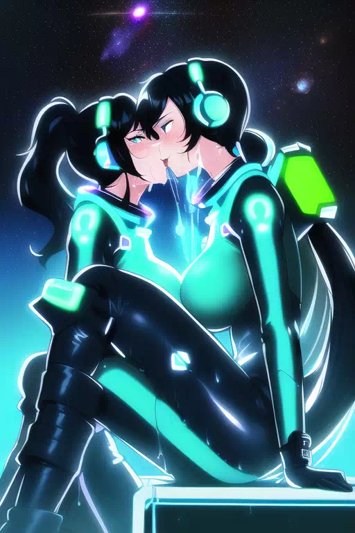 【NovelAI】Les sex in space base 3