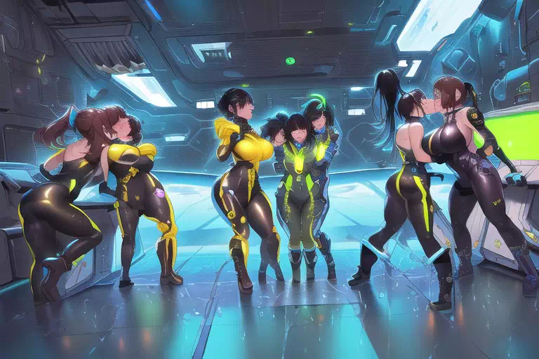 【NoveAI】Les sex in space base 4