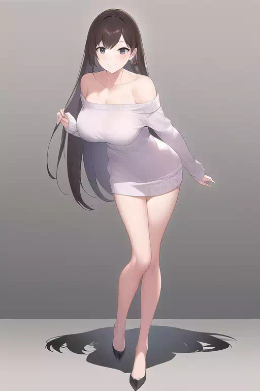 色々なセーターを着た女の子