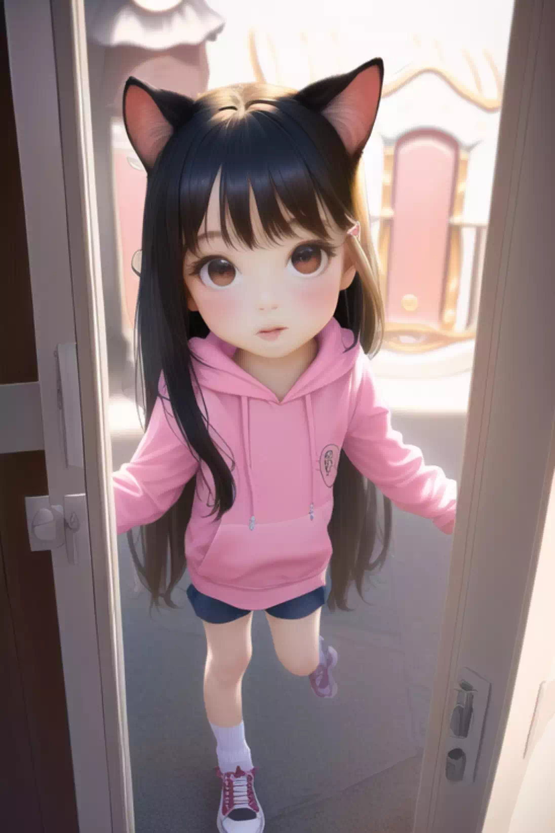 遊園地の裏路地で…