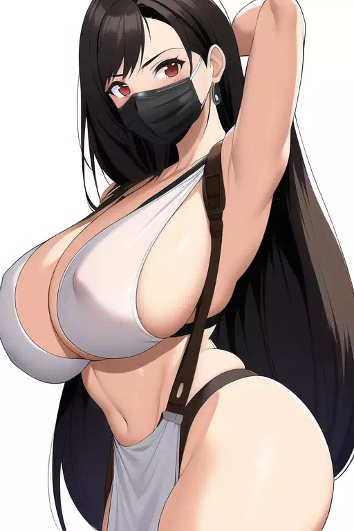 腋見せ黒マスクティファ