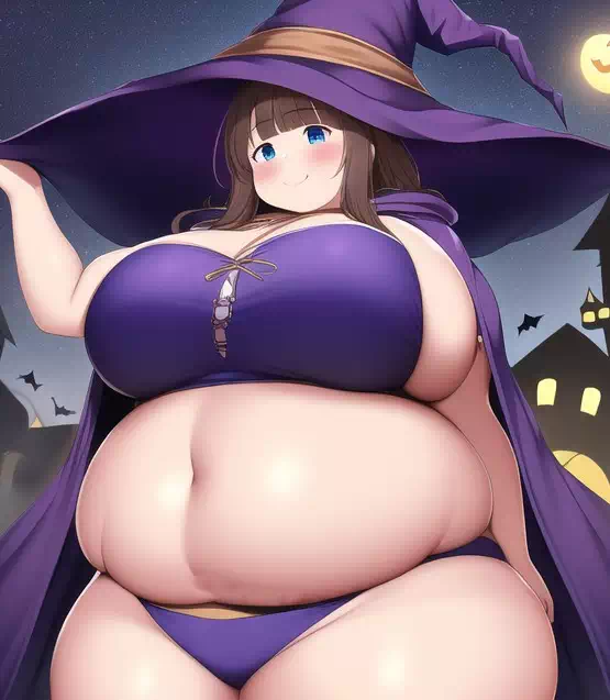 novelAI fat girl halloween