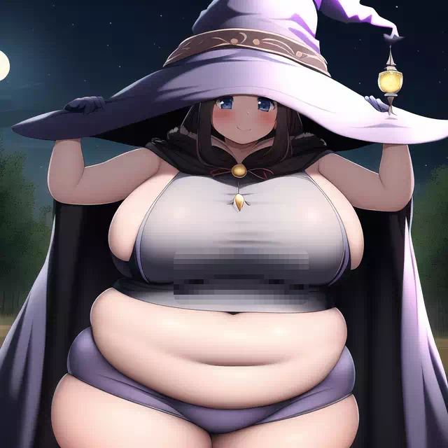 novelAI fat girl halloween