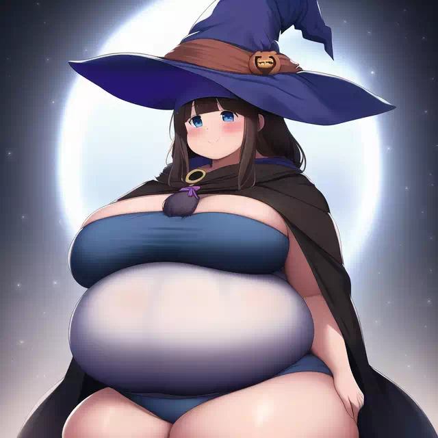 novelAI fat girl halloween