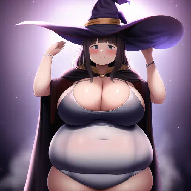 novelAI fat girl halloween