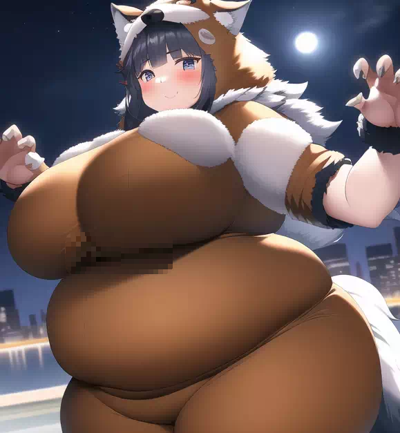 novelAI fat girl halloween