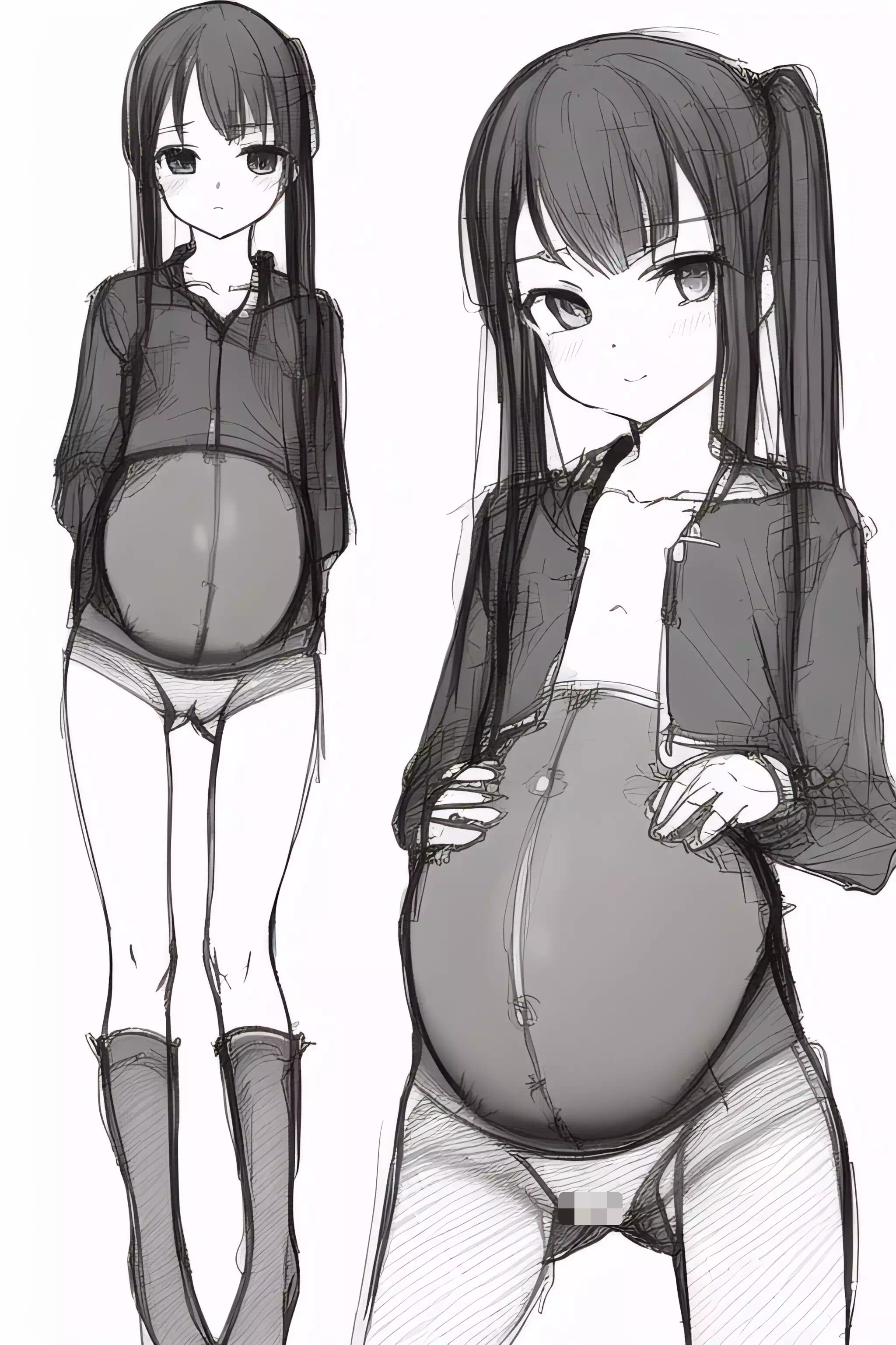 Character sketch of preg loli