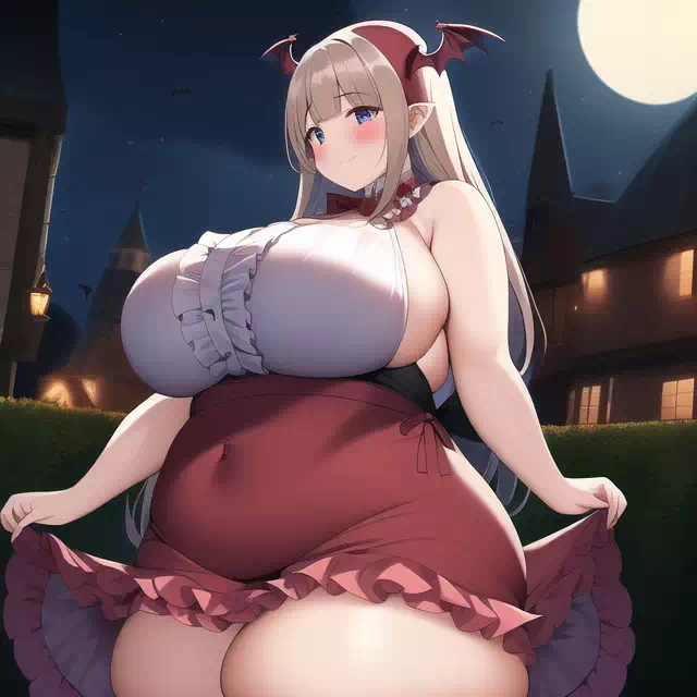 novelAI fat girl halloween