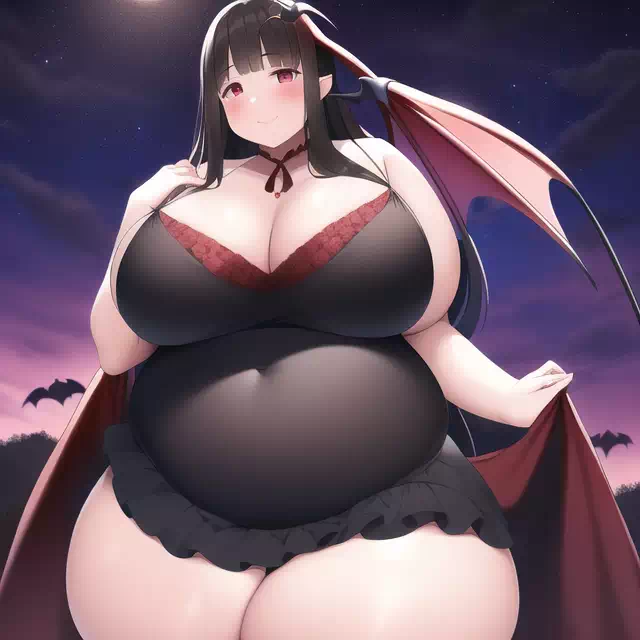 novelAI fat girl halloween